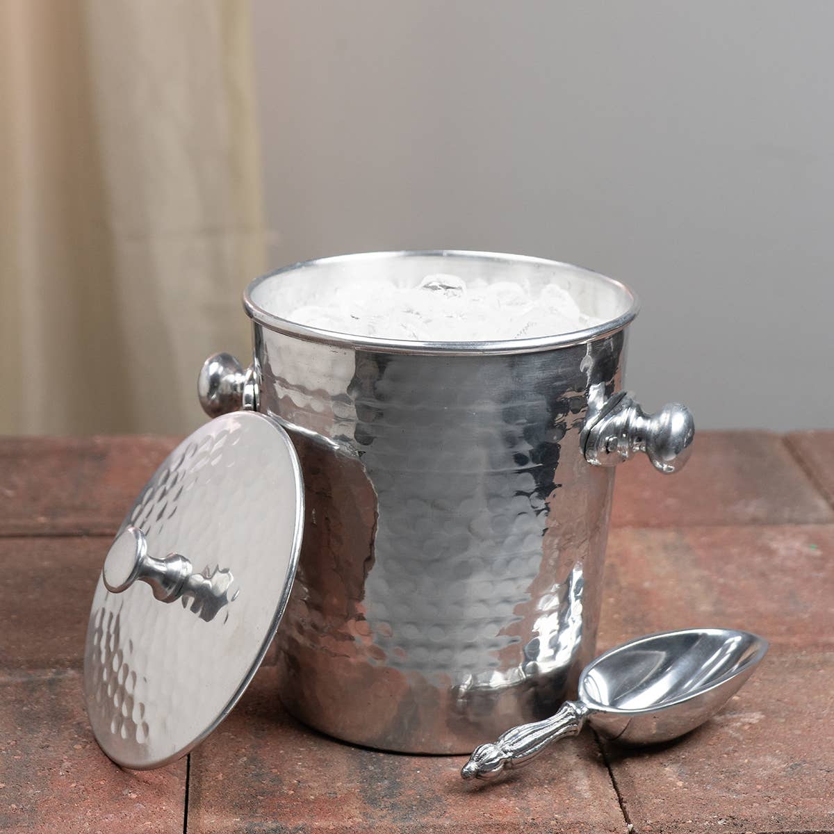 Handcrafted Hammered Lined Ice Bucket