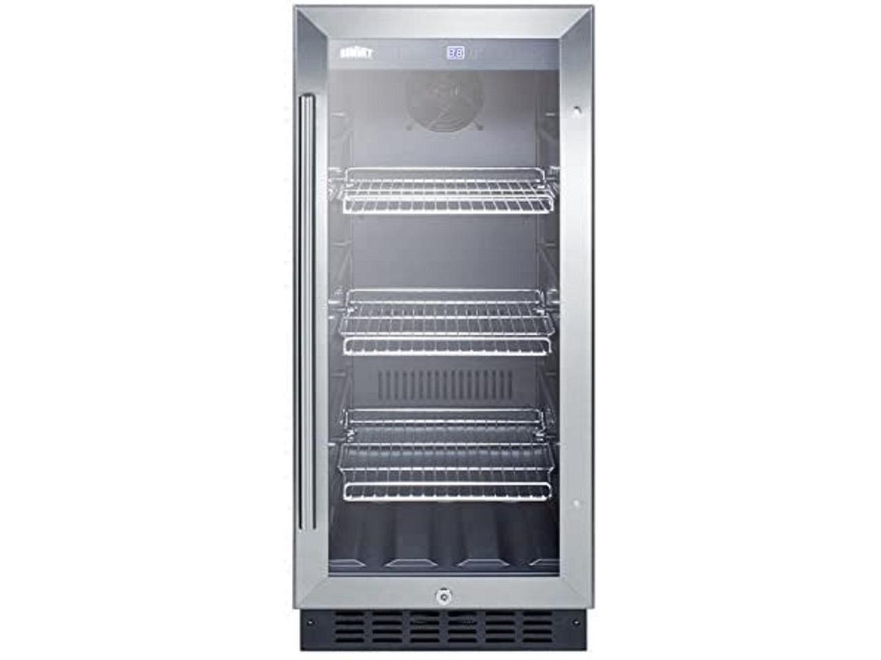 Summit SCR1536BGCSS Undercounter Beverage Refrigeration, Glass/Stainless-Steel