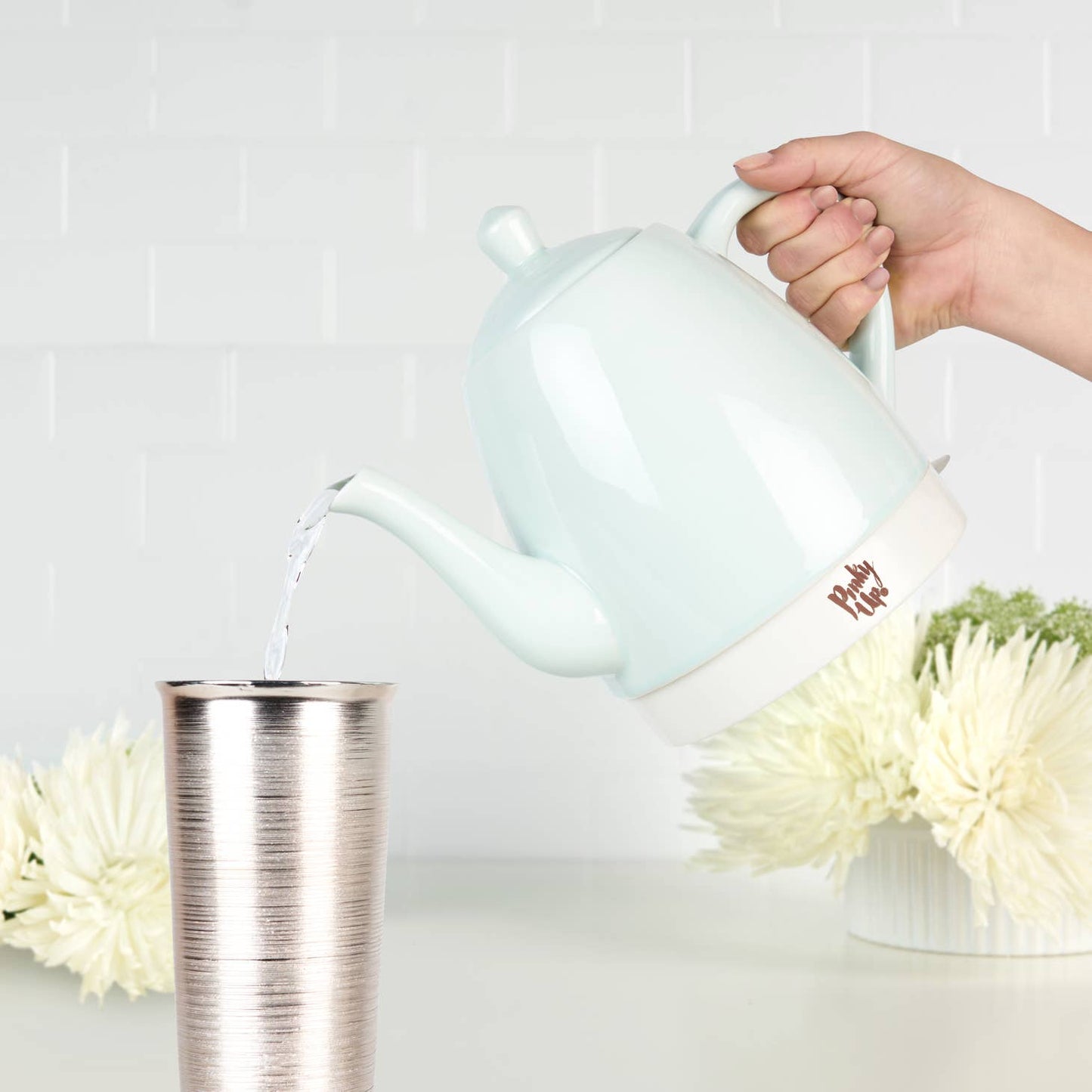Grey Ceramic Electric Tea Kettle