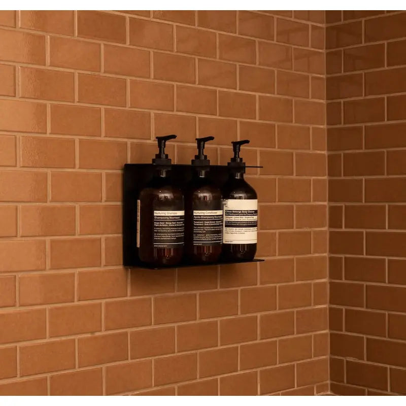 Wall Mounted Luxury Brand Soap Triple Bottle Holder Bracket
