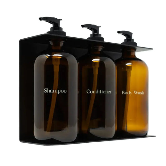 Wall Mounted Luxury Brand Soap Triple Bottle Holder Bracket