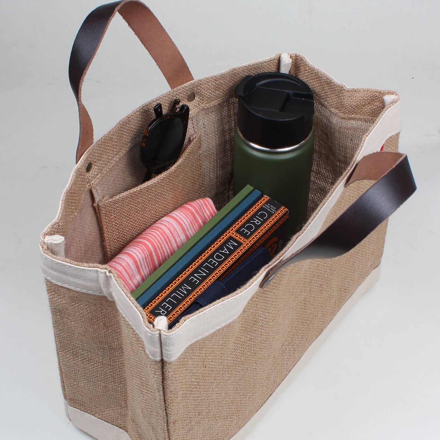 Bodega Jute and Leather Tote Bag