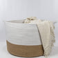 Cotton Basket With Contrasting Handles