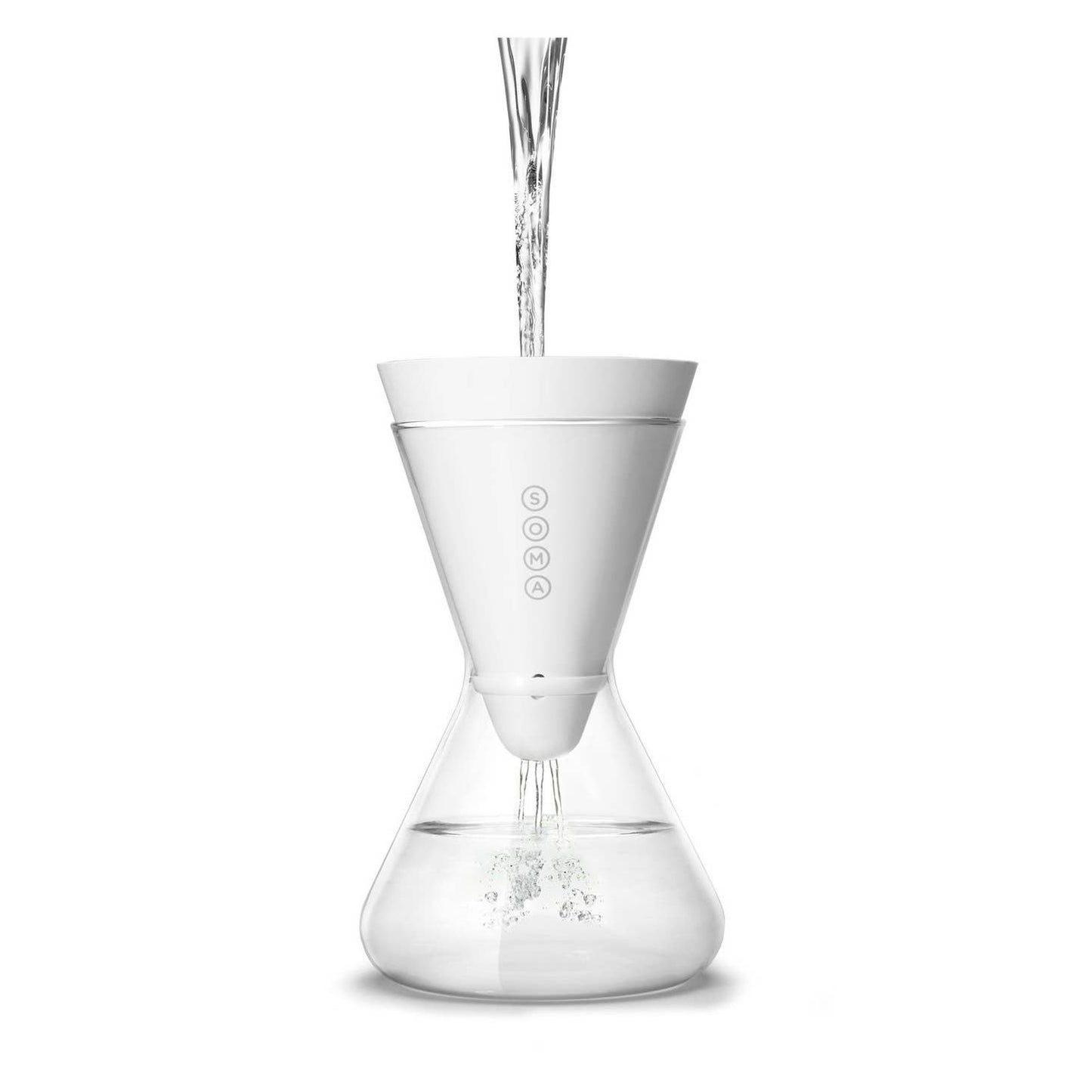 6-Cup White Glass Carafe