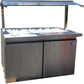 Commercial Refrigerated Cold Table Buffet Merchandise Display 2-door NEW 47" Salad Cooler Bar Fruit Open Glass Display 18 Pans NSF Restaurant Merchandiser Table SCLM248