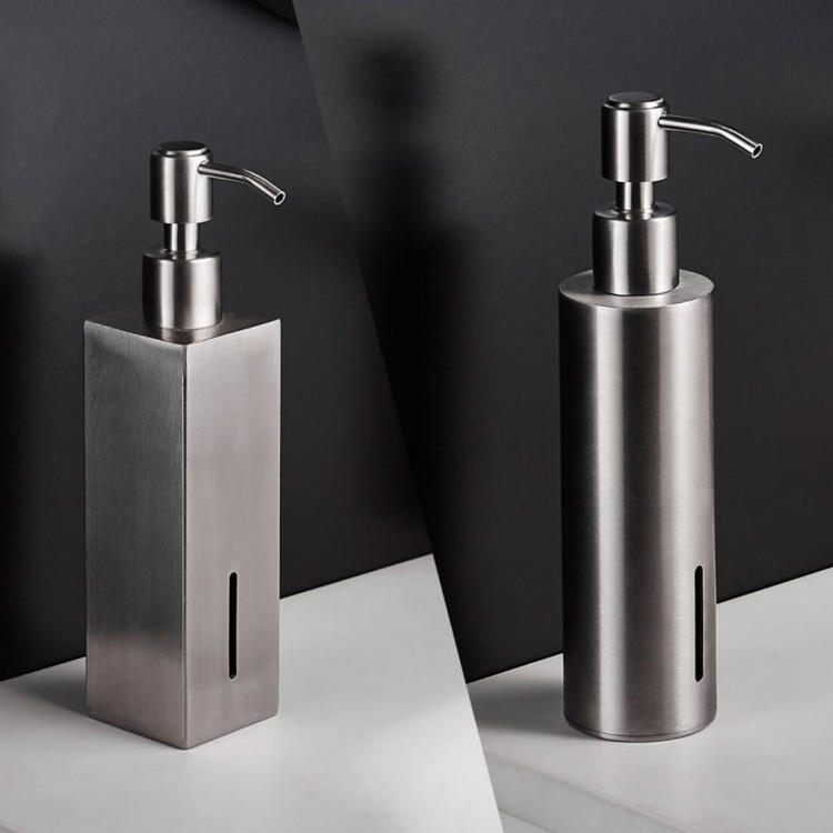 Stainless Steel Press Shampoo Shower Bottle Soap Dispenser