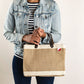 Bodega Jute and Leather Tote Bag