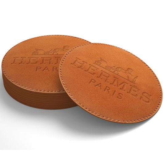 Logo Leather Coasters